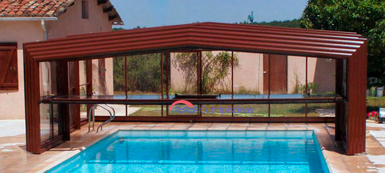 cubierta para piscina telescópica
